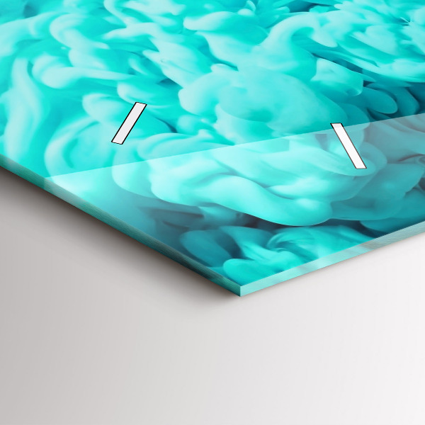 Ceas orizontale de perete din sticlă Artă modernă – pete