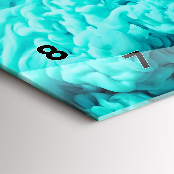 Ceas orizontale de perete din sticlă Artă modernă – pete