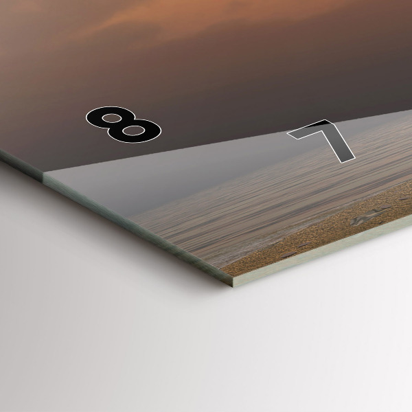 Ceas orizontale de perete din sticlă Animale Apus de soare