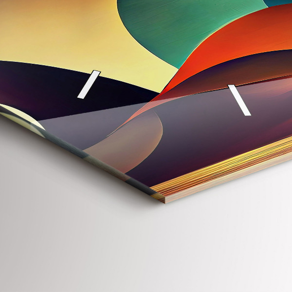 Ceas orizontale de perete din sticlă Fundal cu linii abstracte