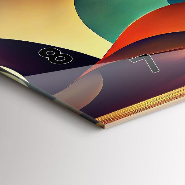 Ceas orizontale de perete din sticlă Fundal cu linii abstracte