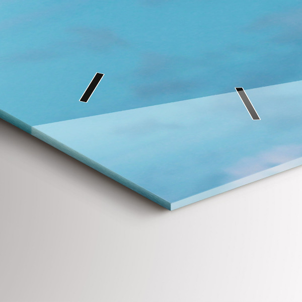 Ceas orizontale de perete din sticlă Girafă înaltă împotriva cerului