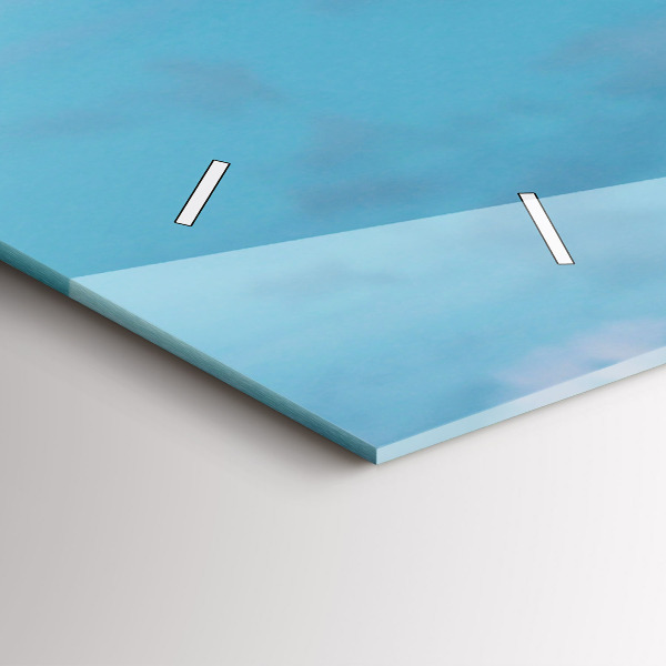 Ceas orizontale de perete din sticlă Girafă înaltă împotriva cerului