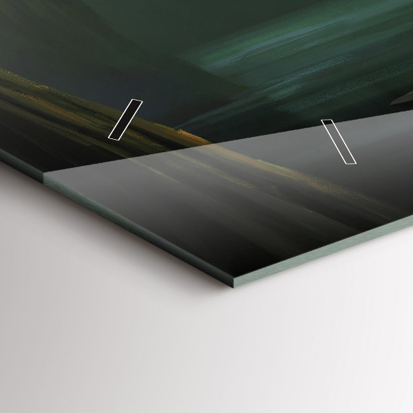 Ceas orizontale de perete din sticlă Om și monstru în mlaștină