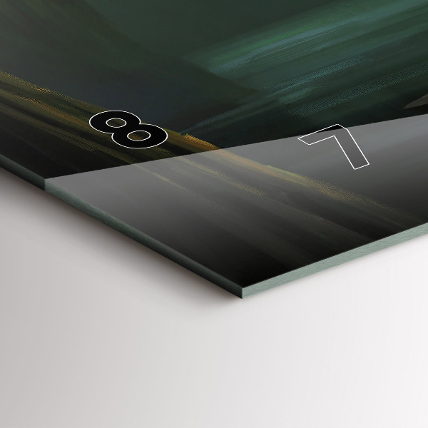 Ceas orizontale de perete din sticlă Om și monstru în mlaștină