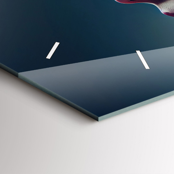 Ceas orizontale de perete din sticlă Femeie abstractă de emoții