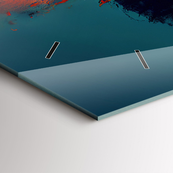 Ceas orizontale de perete din sticlă Lume virtuală futuristă