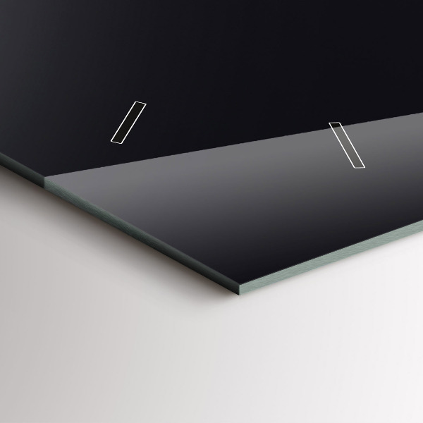 Ceas orizontale de perete din sticlă Val futurist