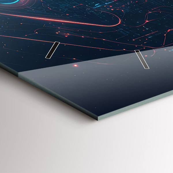 Ceas orizontale de perete din sticlă Inteligenţă artificială