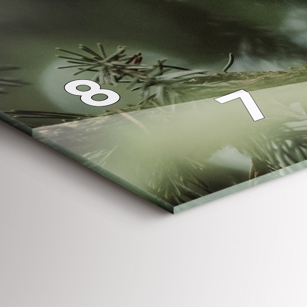 Ceas orizontale de perete din sticlă Veveriță și natură sălbatică