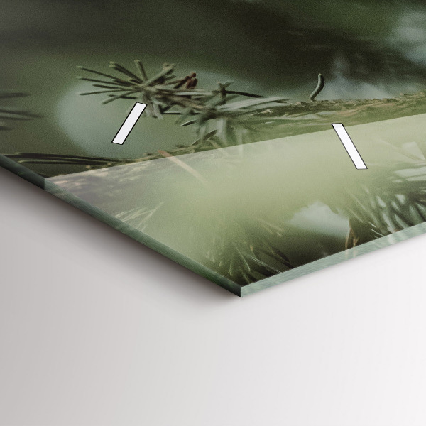 Ceas orizontale de perete din sticlă Veveriță și natură sălbatică