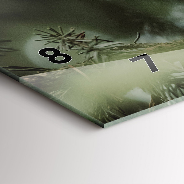 Ceas orizontale de perete din sticlă Veveriță și natură sălbatică