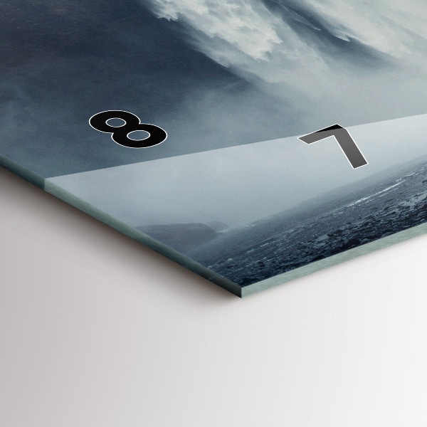 Ceas orizontale de perete din sticlă Cascada Islanda Peisaj