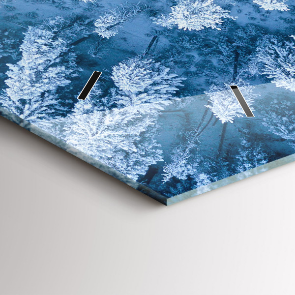 Ceas orizontale de perete din sticlă Pădure din vedere de pasăre