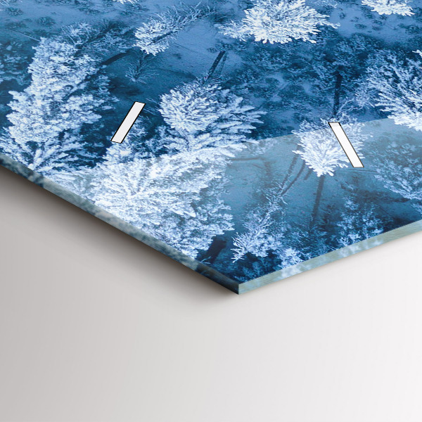 Ceas orizontale de perete din sticlă Pădure din vedere de pasăre