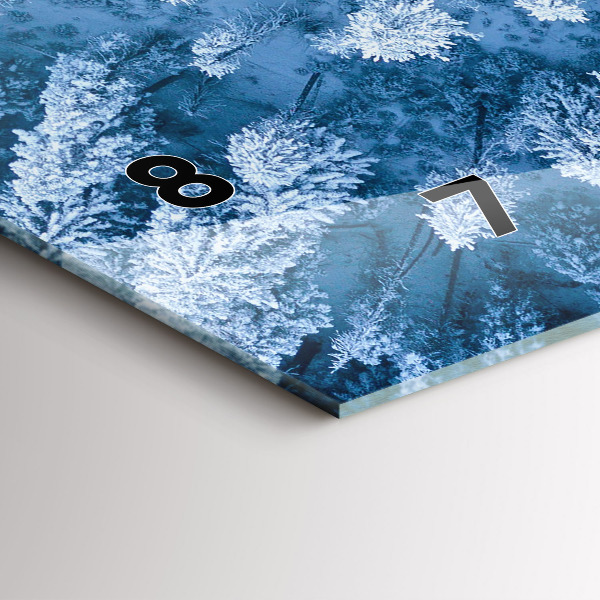 Ceas orizontale de perete din sticlă Pădure din vedere de pasăre