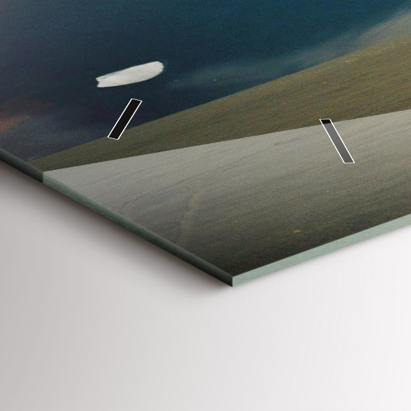 Ceas orizontale de perete din sticlă Vehicul în deșertul Kamchatka