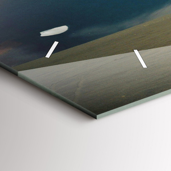 Ceas orizontale de perete din sticlă Vehicul în deșertul Kamchatka