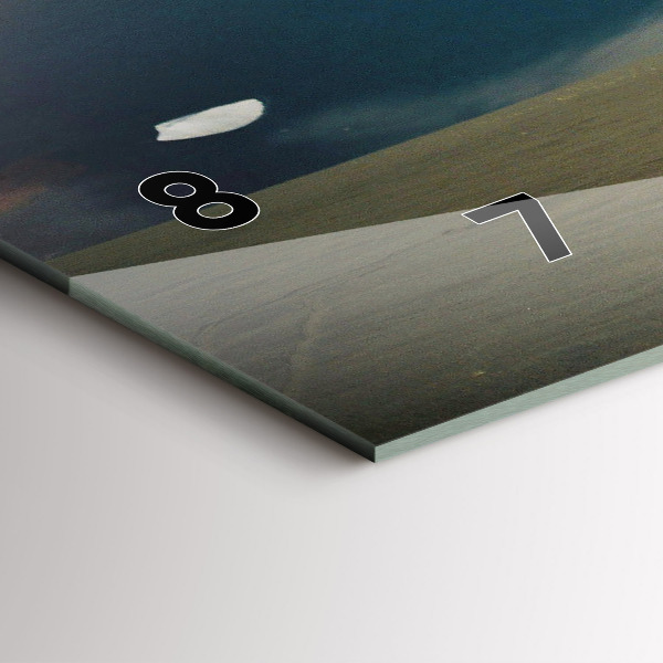 Ceas orizontale de perete din sticlă Vehicul în deșertul Kamchatka