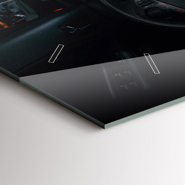 Ceas orizontale de perete din sticlă Mașină în Tokyo