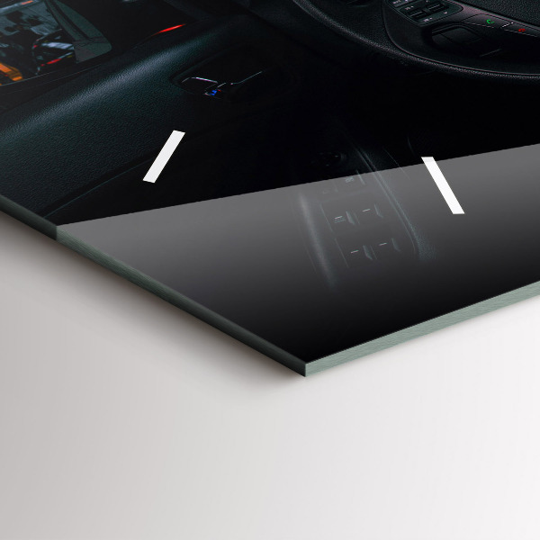 Ceas orizontale de perete din sticlă Mașină în Tokyo