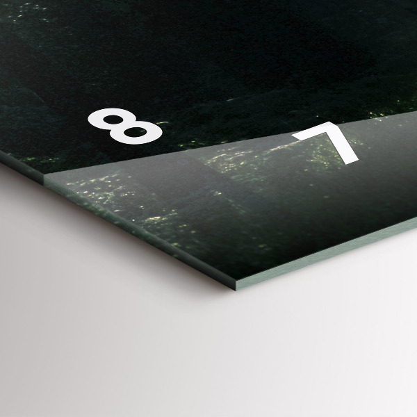 Ceas orizontale de perete din sticlă Drum forestier și dâre de lumină solară