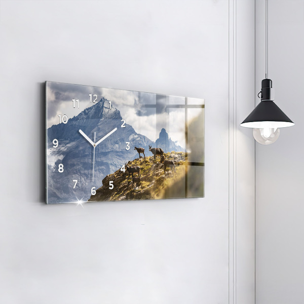 Ceas orizontale de perete din sticlă Capră în Valea Aostei
