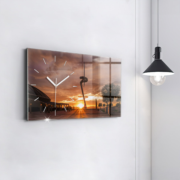 Ceas orizontale de perete din sticlă Parcul Olimpic Barcelona