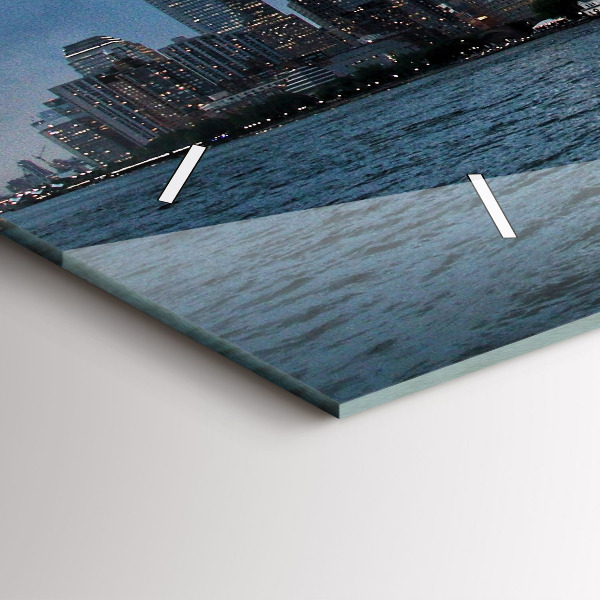 Ceas orizontale de perete din sticlă Panorama orașului New York