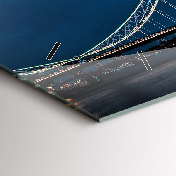 Ceas orizontale de perete din sticlă Tower Bridge Londra noaptea