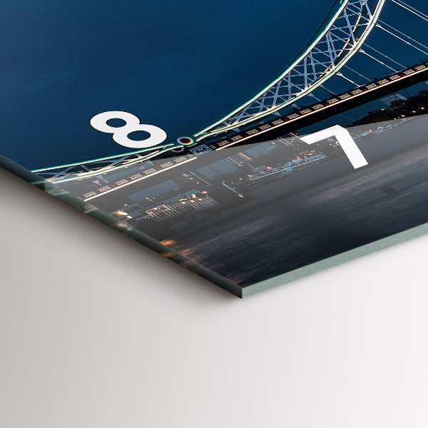 Ceas orizontale de perete din sticlă Tower Bridge Londra noaptea