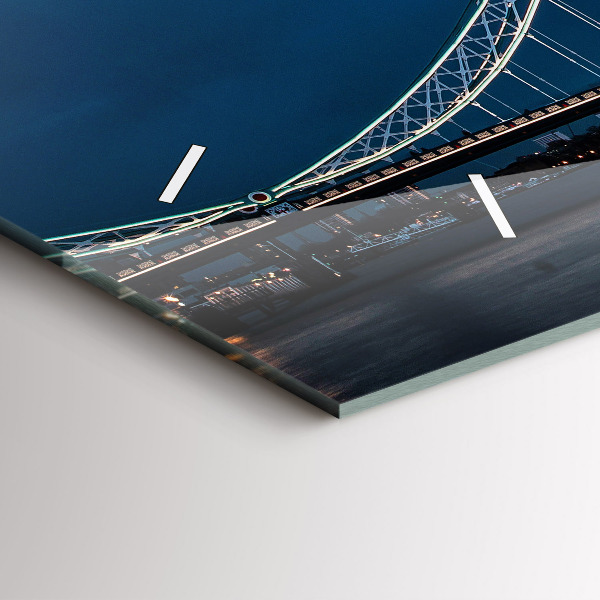 Ceas orizontale de perete din sticlă Tower Bridge Londra noaptea