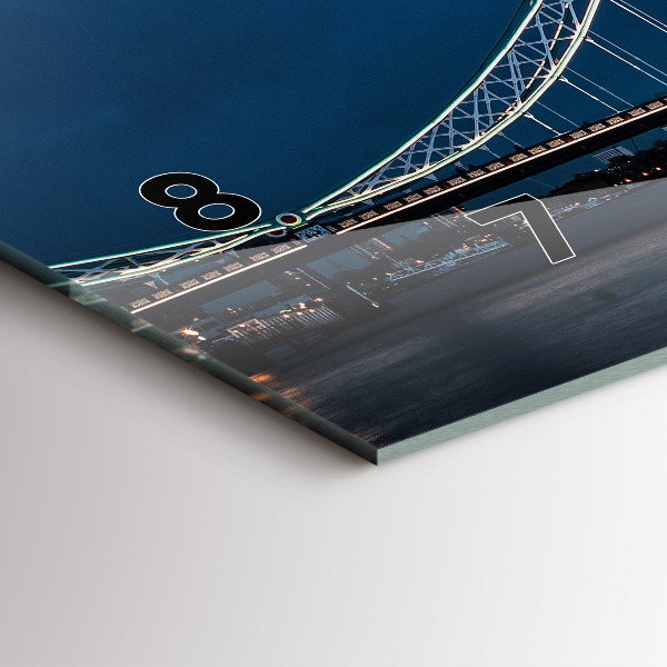 Ceas orizontale de perete din sticlă Tower Bridge Londra noaptea