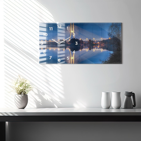 Ceas orizontale de perete din sticlă Podul Rędziński Wrocław