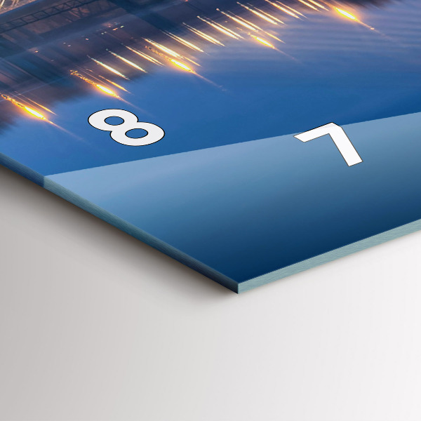 Ceas orizontale de perete din sticlă Podul Rędziński Wrocław