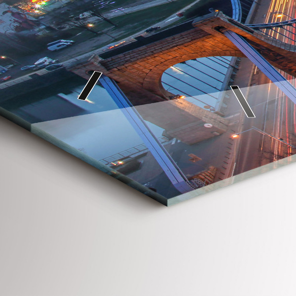 Ceas orizontale de perete din sticlă Wrocław dintr-o dronă