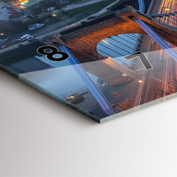 Ceas orizontale de perete din sticlă Wrocław dintr-o dronă