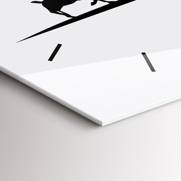 Ceas orizontale de perete din sticlă Grafică panoramică Poznań