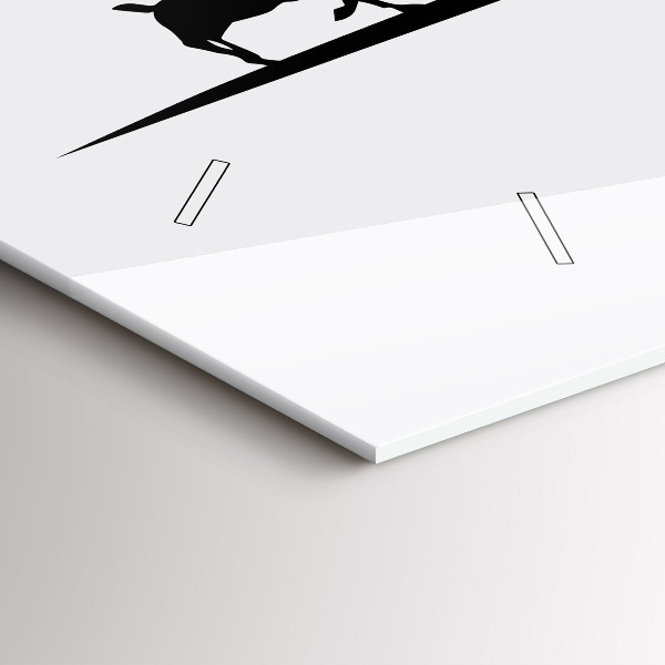 Ceas orizontale de perete din sticlă Grafică panoramică Poznań