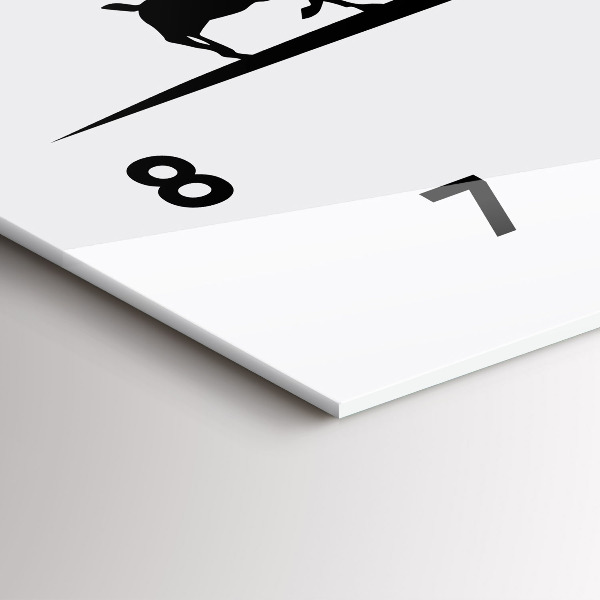 Ceas orizontale de perete din sticlă Grafică panoramică Poznań