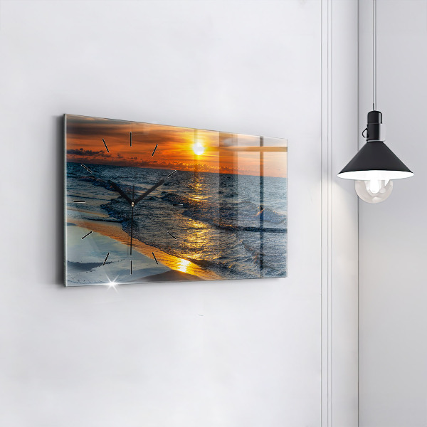 Ceas orizontale de perete din sticlă Władysławowo Marea Baltică