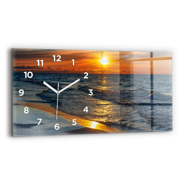 Ceas orizontale de perete din sticlă Władysławowo Marea Baltică