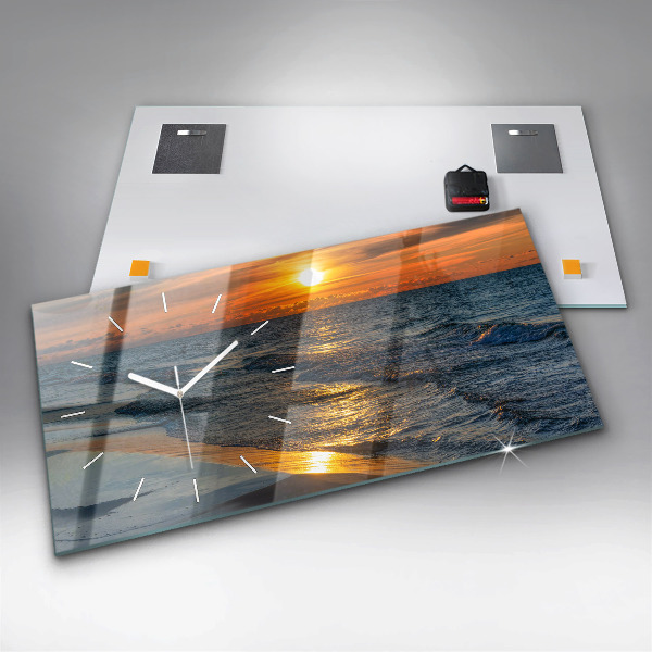 Ceas orizontale de perete din sticlă Władysławowo Marea Baltică
