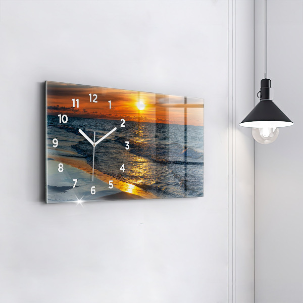 Ceas orizontale de perete din sticlă Władysławowo Marea Baltică