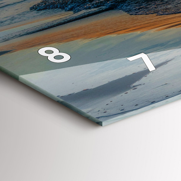 Ceas orizontale de perete din sticlă Władysławowo Marea Baltică