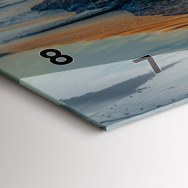 Ceas orizontale de perete din sticlă Władysławowo Marea Baltică