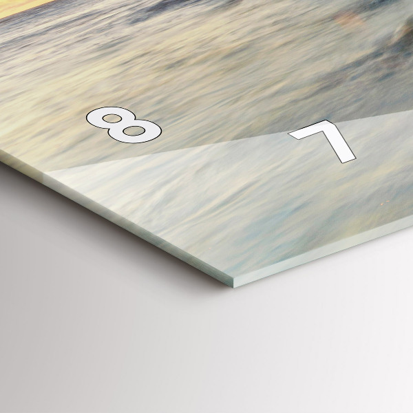 Ceas orizontale de perete din sticlă Farul și Marea Baltică