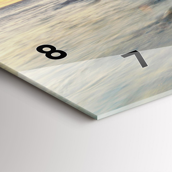 Ceas orizontale de perete din sticlă Farul și Marea Baltică