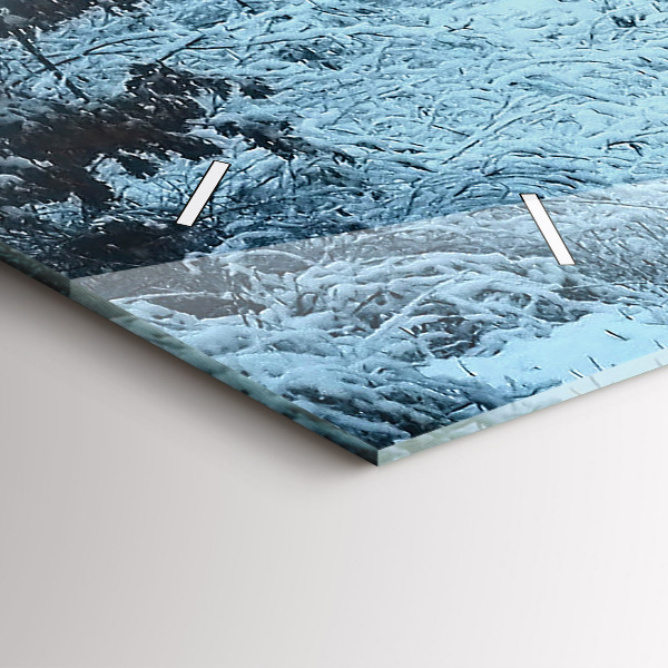 Ceas orizontale de perete din sticlă Căprioare pe șine