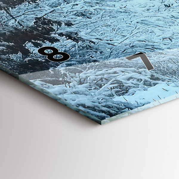 Ceas orizontale de perete din sticlă Căprioare pe șine